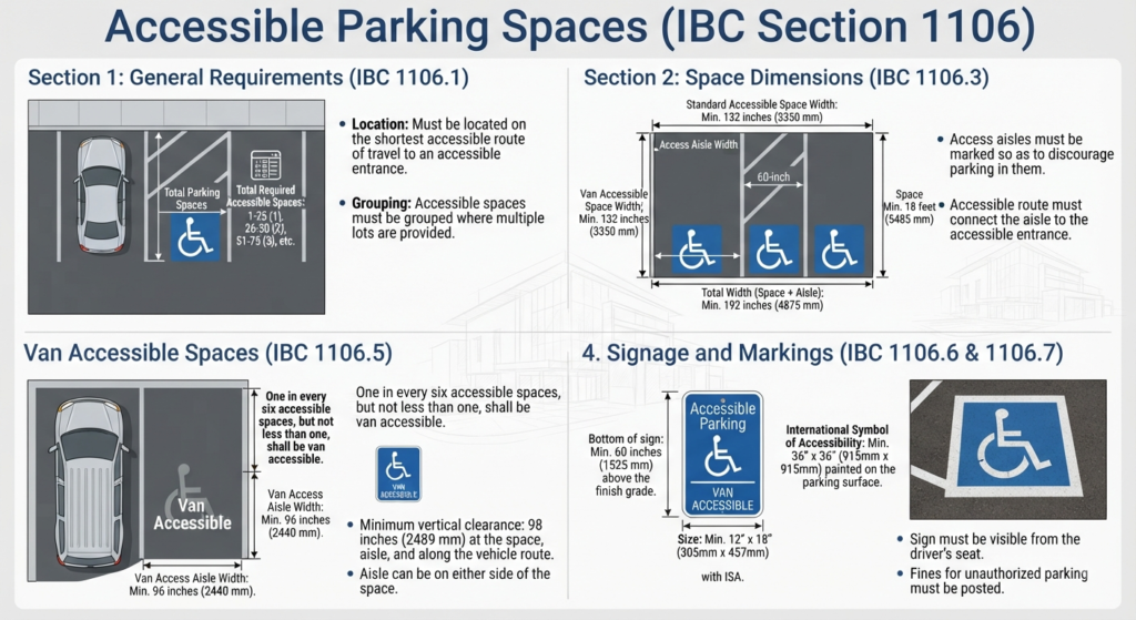 Accessible Parking Spaces (IBC Section 1106)