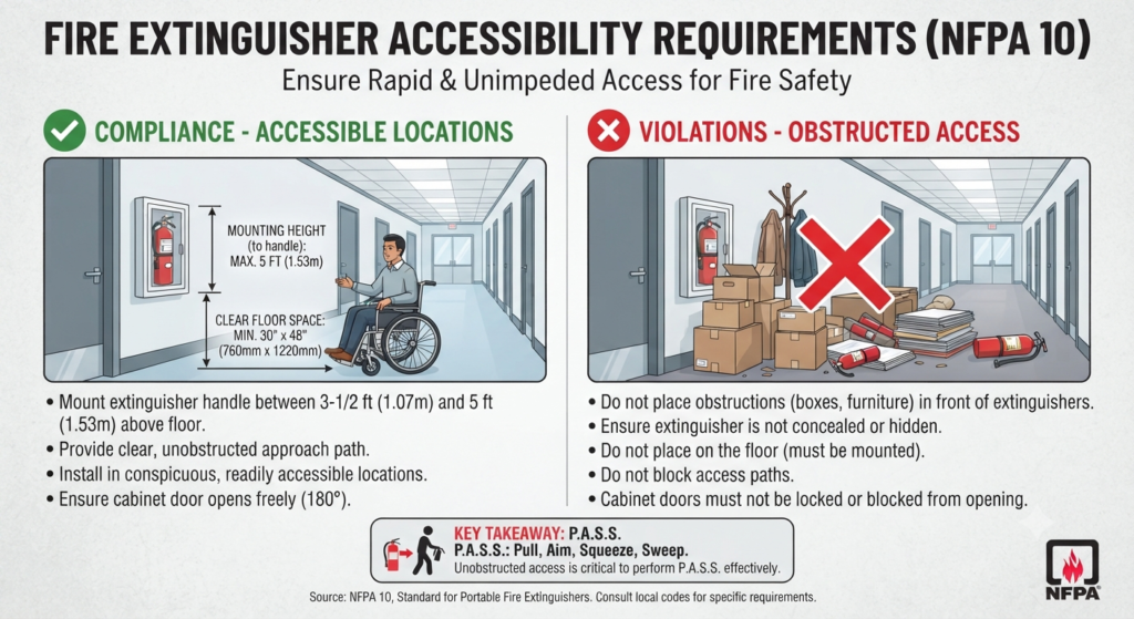 Fire Extinguisher Accessibility NFPA 10