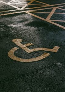 Van-accessible parking space with access aisle