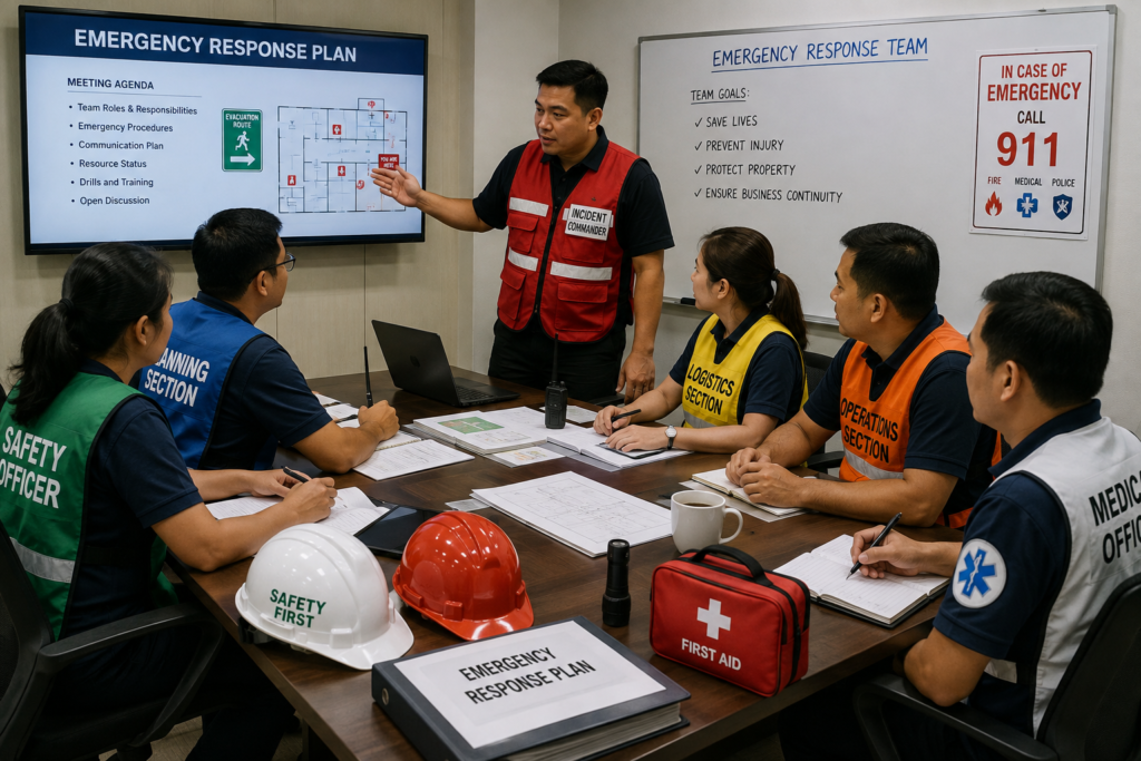 Emergency response team meeting