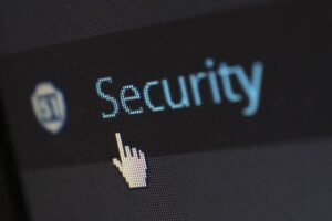 Security management software interface on a computer screen
