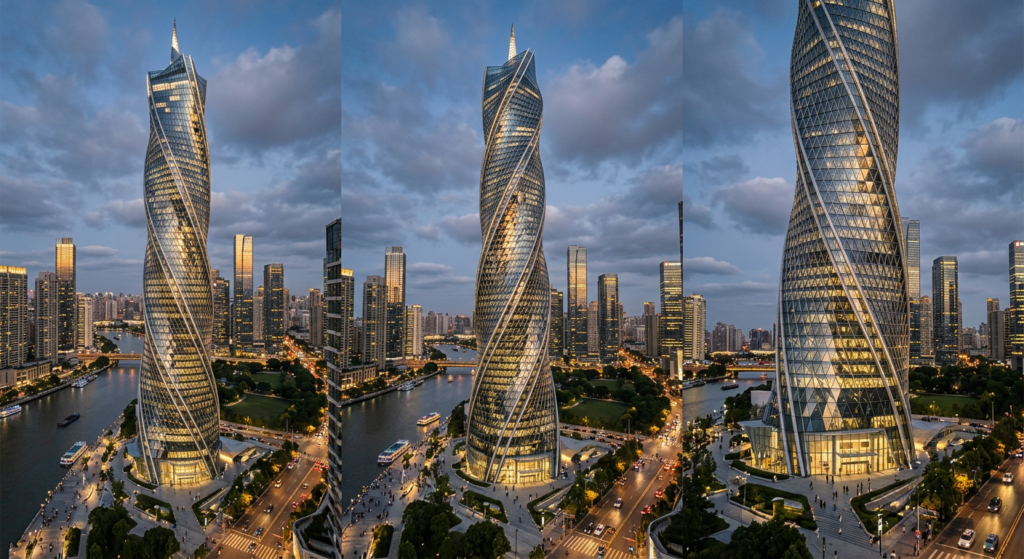 dramatic spiral design