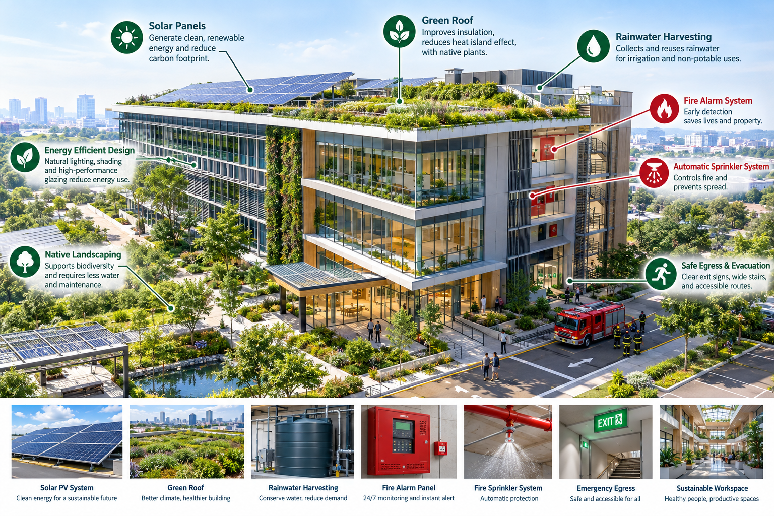 Fire Safety for Green Buildings: Balancing Sustainability and Safety
