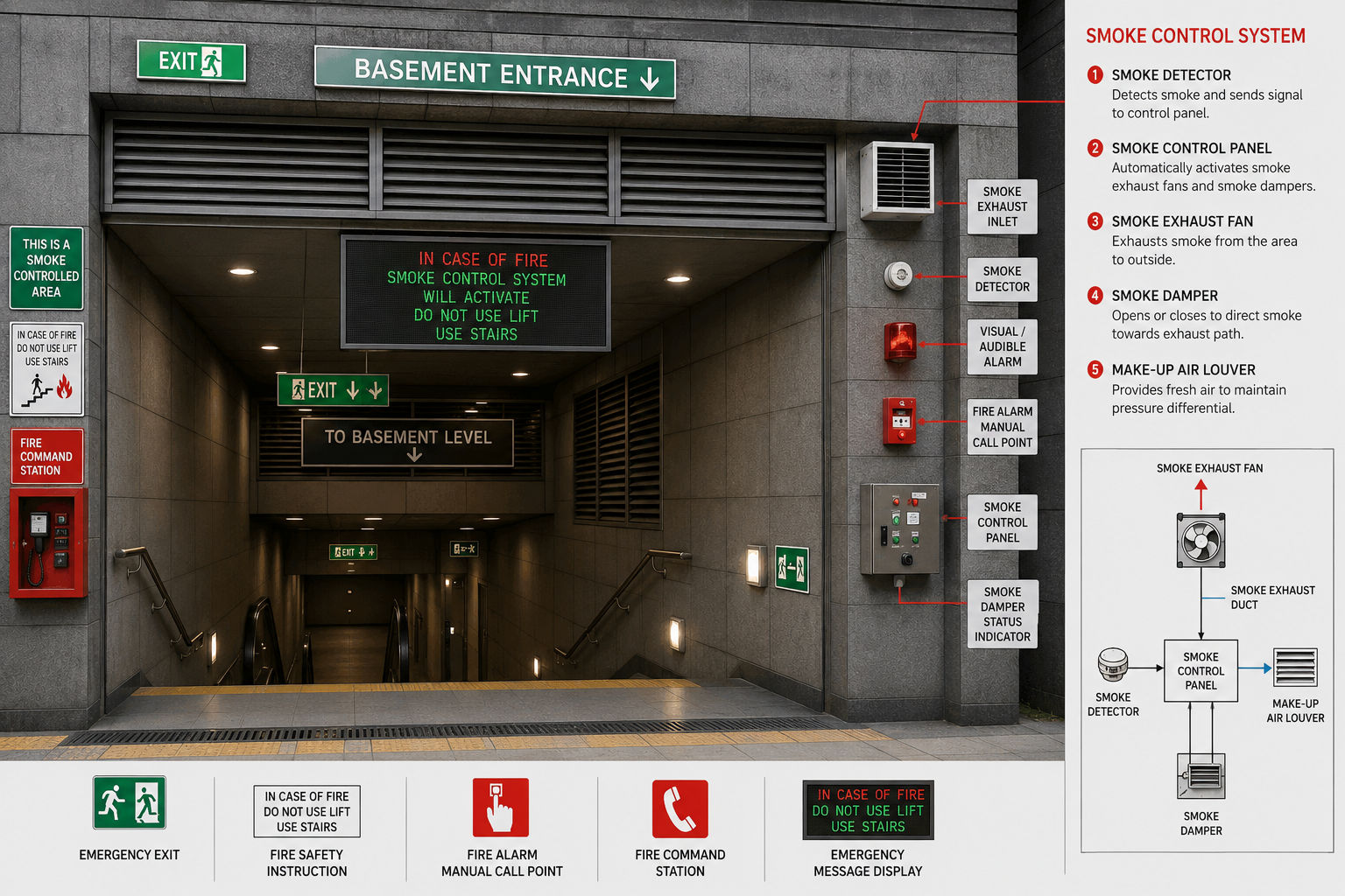 How to Design Fire Safety for Underground Buildings and Basements