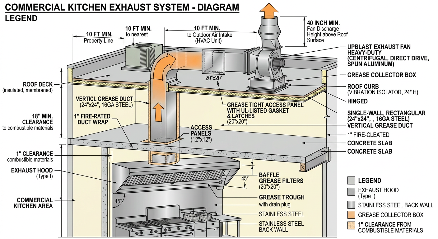 Grease Duct Design and Fire Safety